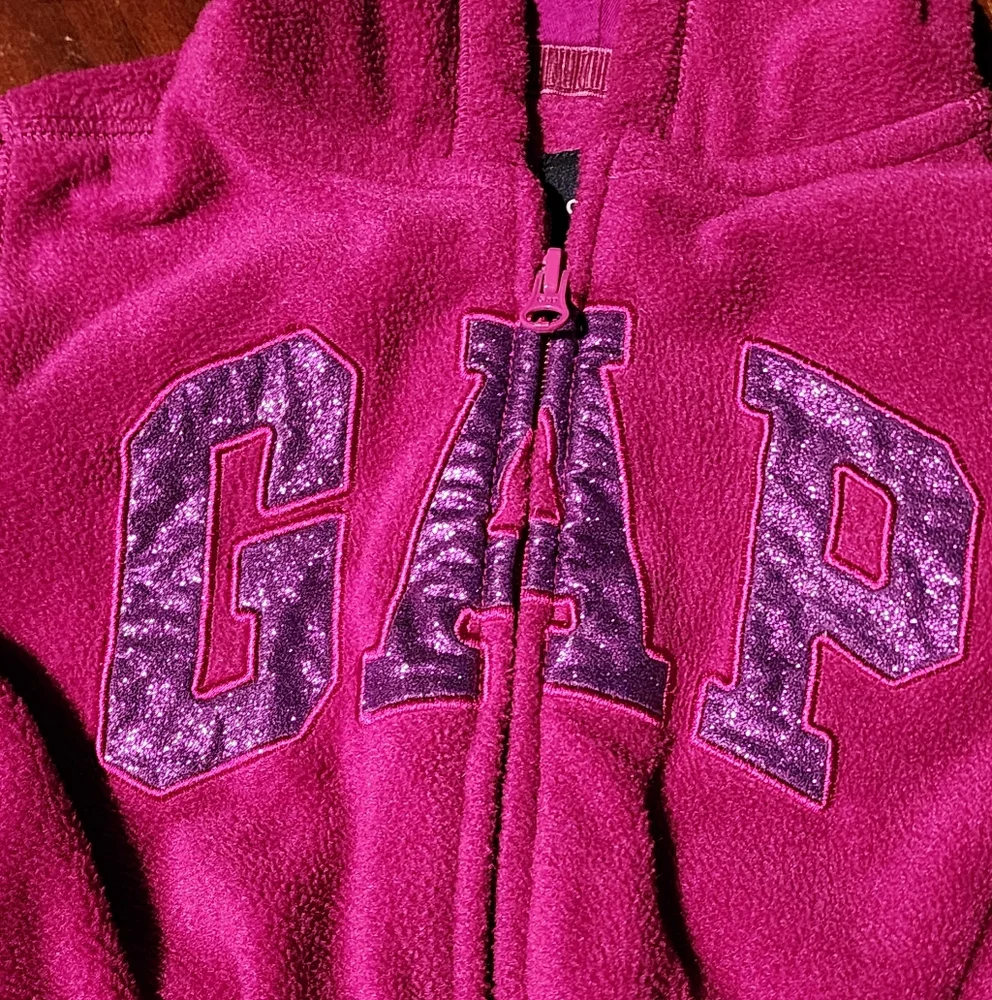 GAP Kids Magenta Fleece Hoodie Jacket